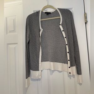 Ann Taylor black and white checkered cardigan. Excellent condition.
